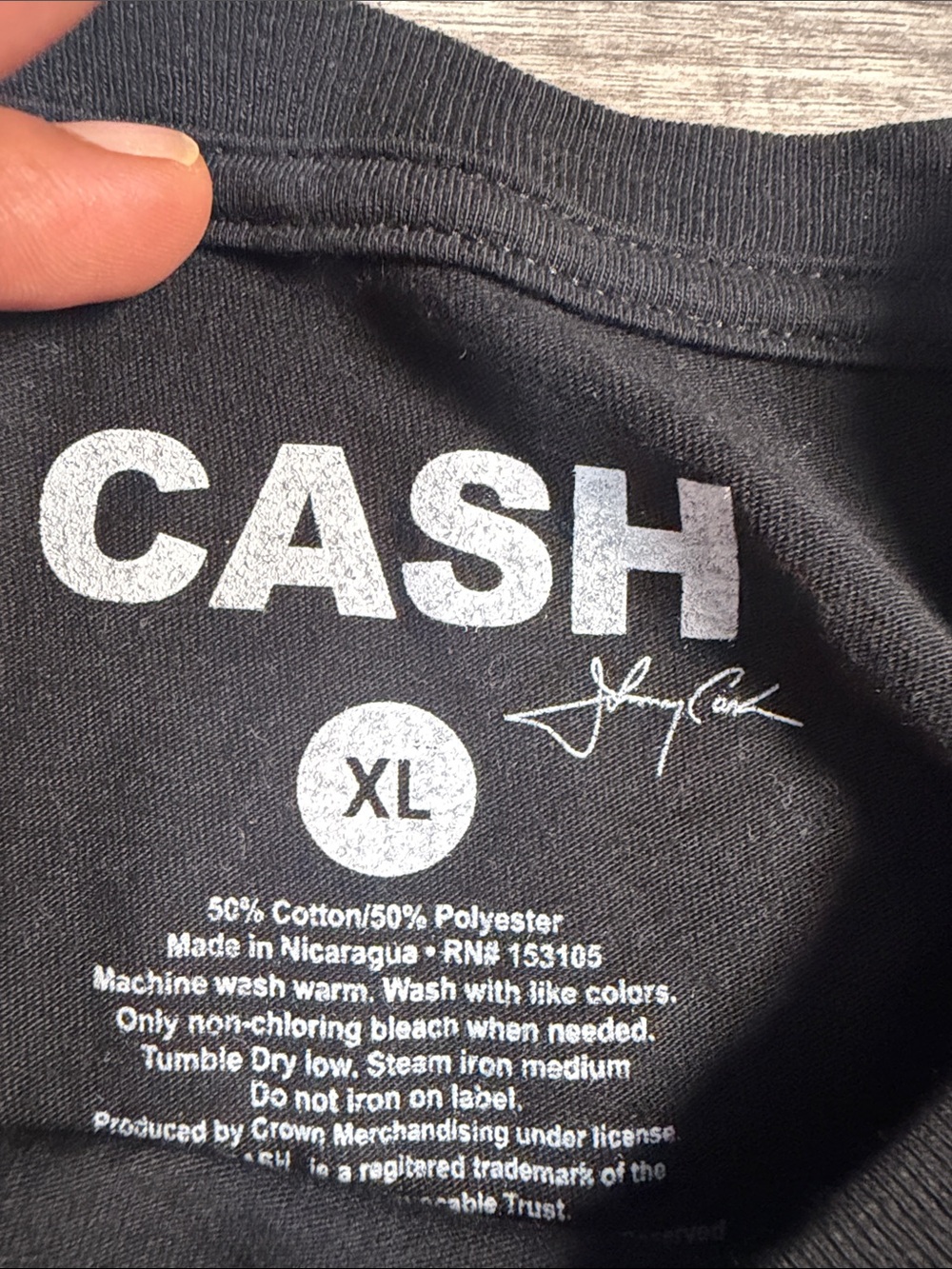 Johnny Cash Women’s Black Graphic T‑Shirt XL - Picture 2 of 6